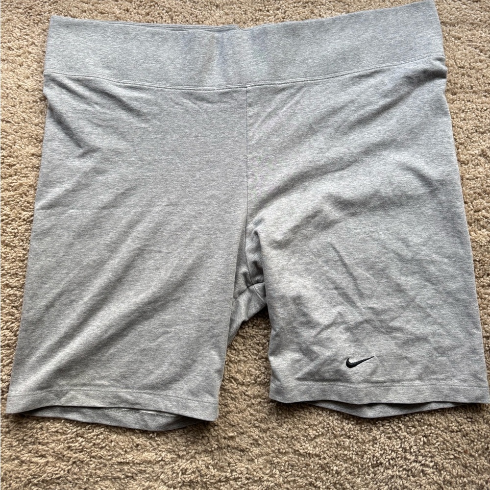 Women’s Plus Size Grey Nike Biker Shorts-3X